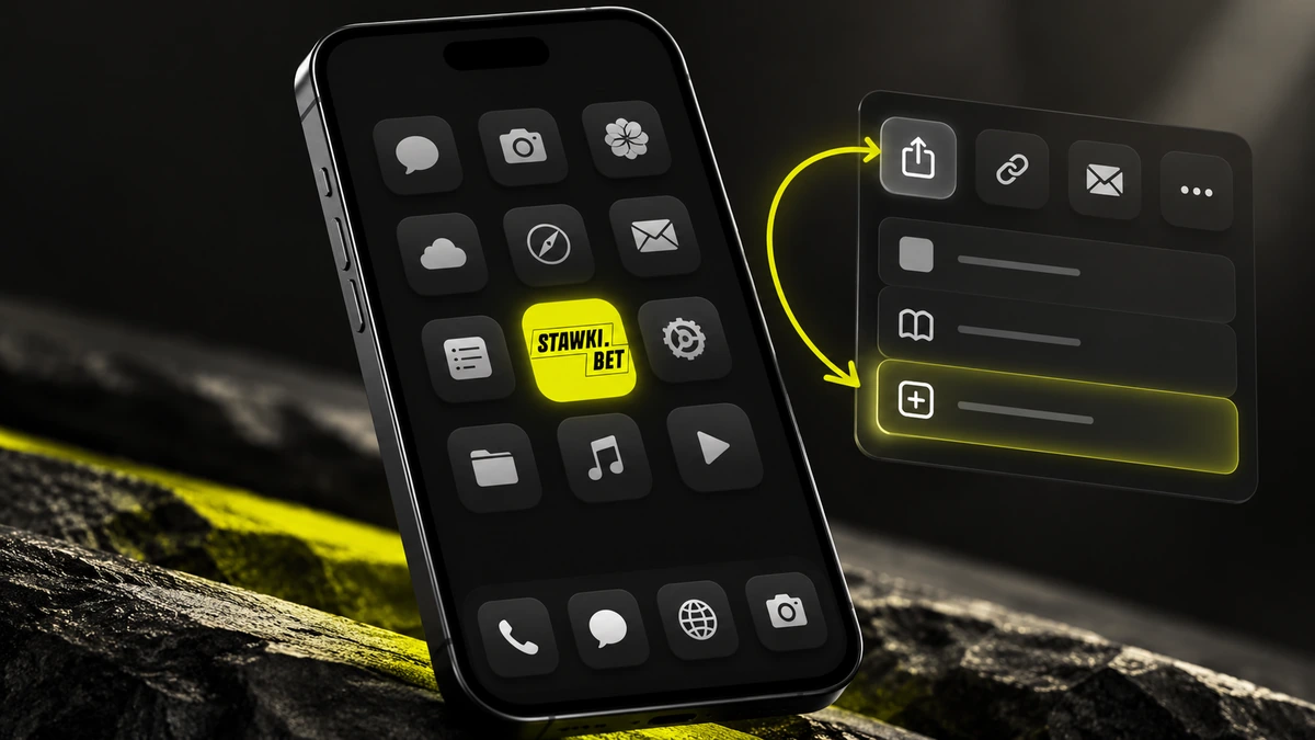 Stawkibet mobile na iPhonie – wersja PWA na ekranie głównym